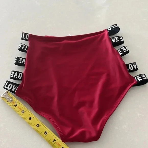 Bikini Burgundy Panty “Love” - Picture 11 of 12